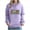 Purple, variant on Womens Tops Hooded Long Sleeved Casual Loose Printed Off Shoulder Sleeves Sweatshirt,Blouse for Women Gray M