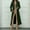 Green, variant on Women's Winter Long Coat Fuzzy Lined Vintage Western Open Front Cardigan Solid Color Fashion Jacket Outerwear