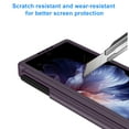 thumbnail image 6 of Dteck for Samsung Galaxy Z Fold 6 Case with S Pen Slot & Hinge Protection Tempered Glass Screen Protector Full-Body Military Drop Phone Case for Z Fold 6 Case with Kickstand & Belt Clip,Purple, 6 of 7
