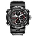 thumbnail image 1 of Reloj militar SMAEL para hombre, resistente al agua, de cuarzo, analógico, digital, deportivo, negro y dorado, 1 of 5