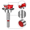thumbnail image 4 of Juego de guías de broca para bisagras de 35 mm, cortador de orificios para bisagras de puerta, plantilla de bisagra oculta con posicionador de brocas para muebles de madera, 4 of 5