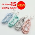 thumbnail image 3 of New 2024 Sync Cable 60W PD Braided Type C to Type C Cable for Apple 15 14 1m Fast Charging Data Transfer Line 8m, 3 of 5