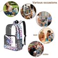 thumbnail image 4 of Xoenoiee Axolotl Heart Leopard Star Print 17 Inch Kids Backpack Lightweight School Bag for Girls, Large Capacity Clear Bookbag Heavy Duty Travel Daypack for Kindergarten Elementary Middle School, 4 of 7
