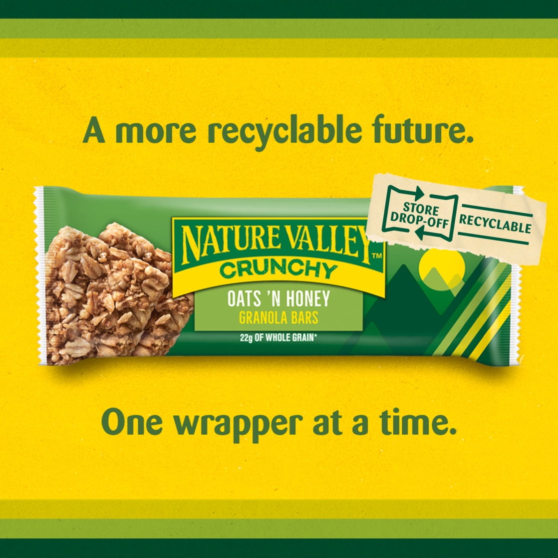 (12 pack) Nature Valley Crunchy Granola Bars, Oats 'n Honey, 12 Count, 8.94 oz (6 Pouches)