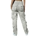 thumbnail image 6 of Matchstick Women's Loose Casual Cargo Pants with 8 Pockets, 6 of 8