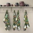 thumbnail image 2 of Garden Bunnies Branch Kitchen Dish Towels 4 Pack Absorbent Hand Towels, Lint-Free 18"x28" Spring Flowers Fast Drying Hanging Dishcloths for Cooking Baking Home Clean, 2 of 7