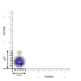 thumbnail image 3 of ANGARA Natural 3.5 ct Tanzanite Halo Pendant with Diamond Heart Motif in 14K Rose Gold for Women (Size-10mm) | December Birthstone, Anniversary, Jewelry Gift for Women | Natural Tanzanite Necklace, 3 of 8