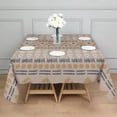 thumbnail image 3 of Brown Geometric Triangle Diamond Pattern Square Tablecloth,Waterproof Square Table Cover,Wipeable Spillproof Washable Table Cover for Home Kitchen Party Decor 42"X42"(107x107cm), 3 of 6