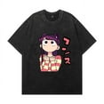 thumbnail image 4 of THNCLZX Washed vintage Komi Shoko cotton T-shirt anime street hip-hop short-sleeved pattern summer unisex clothing, 4 of 10