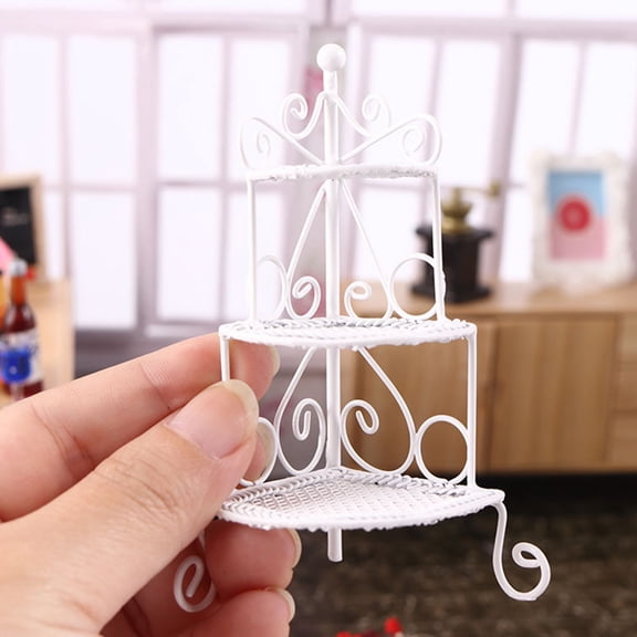 Raindrops Dollhouse Shelves Storage Rack Iron Miniature Storage Miniature Enthusiasts 1Pack
