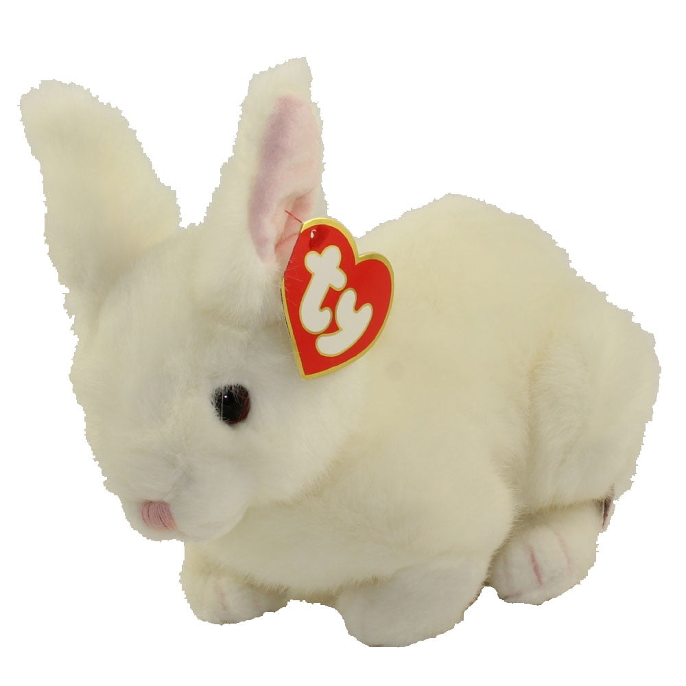 TY Classic Plush - COTTON the White Bunny (Large Tag - 12 inch)(Near Mint  Tag)