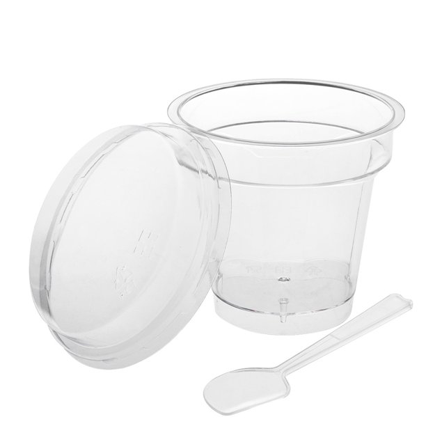 10 Sets 120ML Mini Dessert Cups Appetizer Bowls and Spoons Small