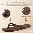thumbnail image 5 of Womens Square Flip Flops, Patent Leather Flat Sandals with Memory Foam Insole, Non-Slip Lightweight Minimalist Open Toe Summer Vacation Dressy Beach Essentials Slippers, 5 of 7