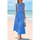 thumbnail image 2 of Vestido PRETTYGARDEN sin mangas con cuello en V para invitados de boda, azul XL, 2 of 6