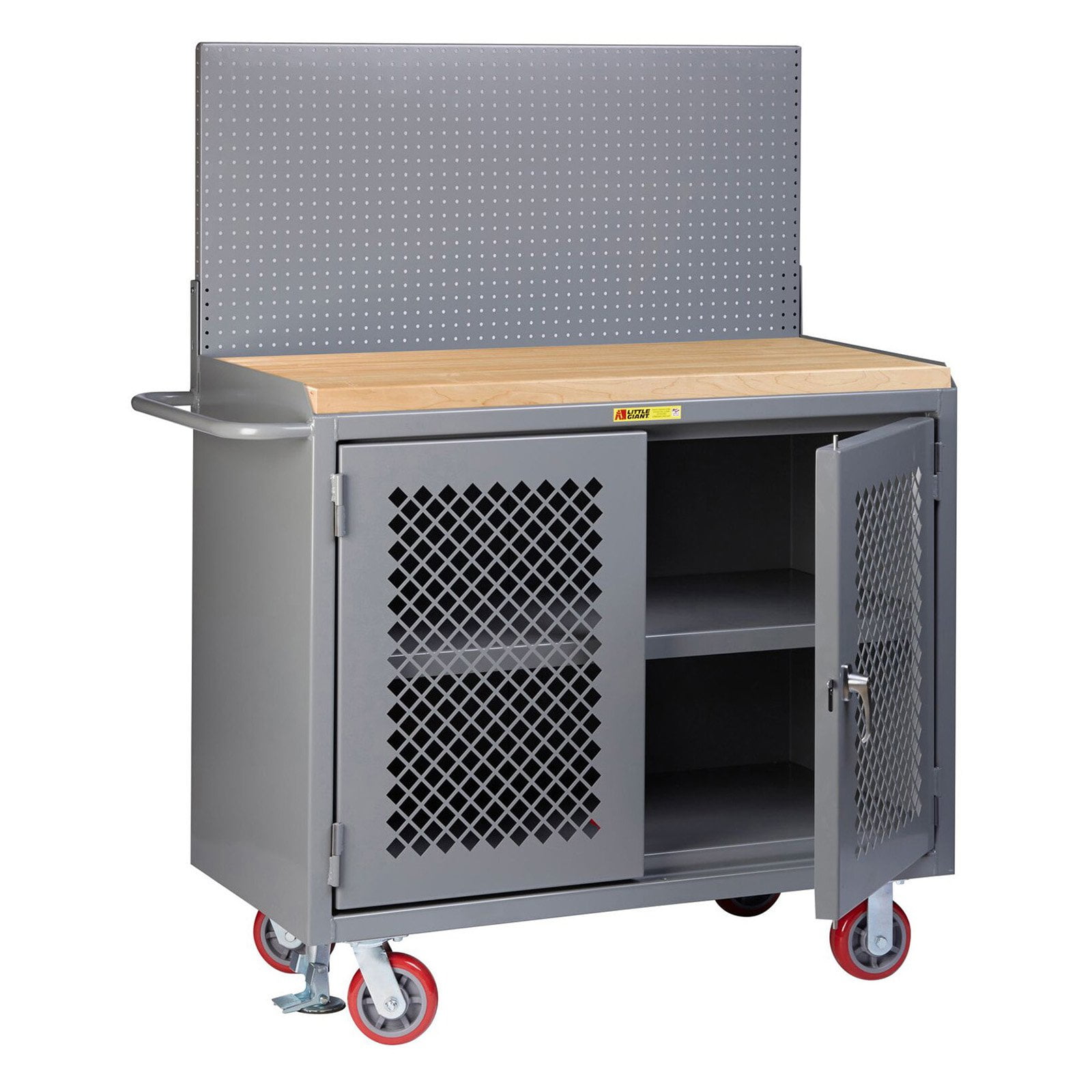 Little Giant 48 In Mobile Bench Cabinets With Clearview Doors And