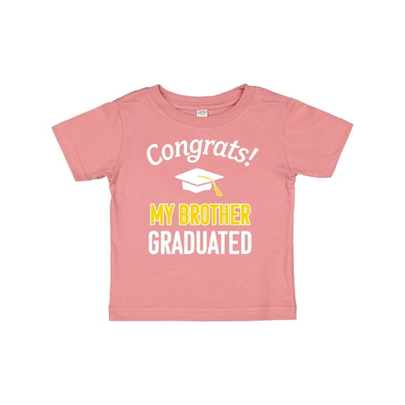 Inktastic Congrats My Brother Graduated with Cap Boys or Girls Baby T-Shirt