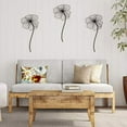 thumbnail image 3 of Lavish Home 80-WALLA-11 Rustic Metal Wire Stemmed Flower Sculpture Hanging Accent Art for Living Room Wall Decor - Brown, 3 of 3