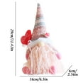 thumbnail image 3 of Pink Christmas Valentine Gnomes Decorations Handmade Swedish Tomte Gnome with Love Heart Scandinavian Figurine Pink Gnomes Plush Elf Valentines Day Decor Birthday Wedding gift, 3 of 6