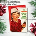 thumbnail image 5 of Funny Christmas Greeting Card with 5 x 7 Inch Envelope (1 Card) Merry Christmas Holiday Christmas Spirit - Woman with Holiday Spirits Bottle, 5 of 6