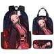 thumbnail image 1 of Set de mochilas Demons Slayers Anime, 3 unidades, para niños, mochila escolar, 1 of 4