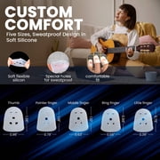 Jyker USA Guitar Finger Protector - Finger Tips Guard 5 Sizes Thimble Finger Pads Grips Comfort Soft