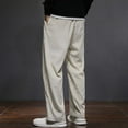 thumbnail image 3 of Fnnxeal Mens Sweatpants, Drawstring Corduroy Casual Slacks with Stretch Fall Winter Beige Sweatpants for Men Size L, 3 of 5