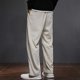 thumbnail image 3 of Pantalones largos para hombre, informales, de pana, con bolsillo y cordón, cintura elástica, de color liso, 3 of 5