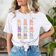 thumbnail image 2 of Mujeres Pantalones Cortos de Manga Corta Impresa Floral Cuello Redondo Superior / Camisa Poliéster, Blusa Casual de Moda para el Uso Diario Del Hogar, 2 of 5