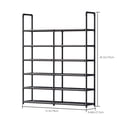 thumbnail image 3 of Qocolhg 6 Tier Large Stackable Shoe Rack Organizer,Waterproof Non-Woven Fabric Shoes Organizer for 10 Pairs of Shoes,Closet Entryway Bedroom Footwear Rack, Easy to Assemble, Black, 3 of 7