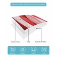 thumbnail image 5 of Quilts Twin Size Bedding Set, Red Striped Lightweight Quilted Comforter, Modern Gradient Geometric Ripple Stripes Soft Reversible Bedspread Coverlet with Pillow Covers for All Season, 68" x 86", 5 of 7