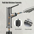 thumbnail image 4 of Pull Out Kitchen Faucets With 3 Spray Modes Single-Handle 23 Inch Pull Down Bathroom Sink Sprayer Faucet Ceramic Valve Hot and Cold Water Mixer Water Tap, 4 of 8