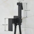 thumbnail image 5 of Bidet Faucet Brass Shower Tap, Washer Mixer Cold Hot Water Mixer Crane Square Shower Sprayer Head Tap Toilet Faucets - Modern Design, 5 of 7