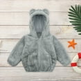 thumbnail image 4 of jsaierl Toddler Baby Girl Boy Hoodie Coat Cardigan Faux Fur Teddy Warm Fall Winter Plush Jacket Long Sleeve Outerwear, 4 of 5