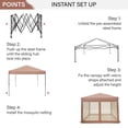 thumbnail image 6 of Summit Living 10x10ft Outdoor Pop up Canopy Tents with Netting Event Shelter for Outside Brown, 6 of 8