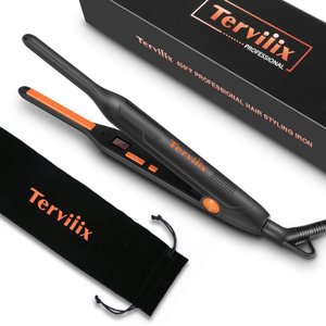 Terviiix 3/10" Pencil Flat Iron for Short Hair, Dual Voltage