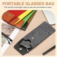 thumbnail image 4 of Uxcell 2 Pack Portable Felt Glasses Case, Soft Slip-in Pouch Case, Eyeglasses Bag Sunglasses Storage Pouch for Men and Women (Snap Style, Red), 4 of 7