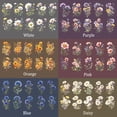 thumbnail image 2 of Set de pegatinas JUNKJWBZ, 120 unidades, con diseño floral, para álbum de recortes, transparente, 2 of 7