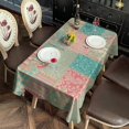 thumbnail image 2 of Pioneer Flower Floral Print Pattern Rectangle Tablecloth 60"x120", Waterproof Polyester Table Cloth, Wipeable Spillproof for Dining Camping Indoor Outdoor, 2 of 6