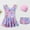 Purple, variant on Girls' Two Piece Swimdress Princess Pleated Skirt Swimwear Bathing Suit Dress with Shorts Pink, Size 4T-14