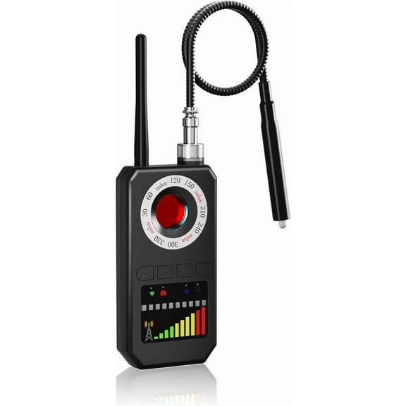 All-in-One Hidden Camera Detector for Travel, Bug Detector, GPS Tracker, RF Signal, Portable Detector for Travel Hotel Home Office Bathroom Car Airbnb, Black
