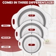 thumbnail image 5 of Collapsible Colanders (3 Pack Set) Food Strainers with Over-Sink Water Draining Base for Pasta Fruits and Vegetables (Patent Pending) White (3 Sizes, 3QT, 4QT and 5 Quart), 5 of 8