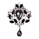 thumbnail image 3 of Broches de diamantes de imitación, broche de cristal, accesorios de disfraz, joyería, broche para mujer, Pin decorativo para cárdigan, camisa, ropa Negro, 3 of 8