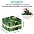thumbnail image 5 of Tropical Jungle Leaves Travel Portable Square Jewelry Organizer with Storage Box | Jewelry Display and Box for Rings, Earrings, Necklaces, Bracelets - Suitable for Girls and Women, 5 of 6
