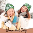thumbnail image 4 of Yiaed Leopard print St. Patrick's Day Print Winter Beanie for Men Women, Fleece Lined Beanie Soft Warm Knit Hat Ski Stocking Cuffed Ca, 4 of 6