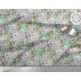 thumbnail image 3 of Soimoi Green polyester Crepe Fabric Stripe & Butterfly Fabric Prints By Yard 42 Inch Wide, 3 of 3