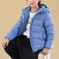 thumbnail image 5 of Fall Jackets for Kids Girls with a Hood Toddler Boys Girls Winter Coat Baby Hooded Puffer Jacket Lightweight Warm Jackets for Girl Boy Kids Cute Bear Ears Clothes, 5 of 7