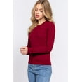 thumbnail image 2 of J. METHOD Women's Cable Knit Sweater – Crewneck Long Sleeve Casual Classic Fit Knitted Pullover, 2 of 4