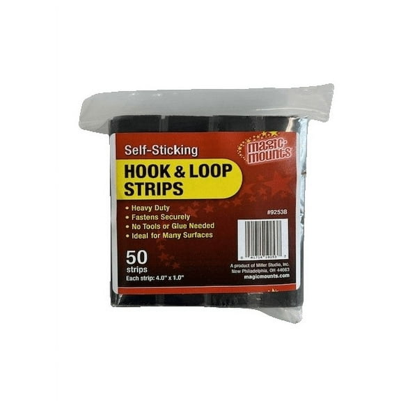 Hook & Loop Strips-- BLACK