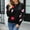 Black, variant on Sweaters for Women Fall Winter Women's Cute Love Print Patchwork Long Sleeve Round Neck Knitted Sweater