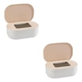 thumbnail image 2 of relayinert Stylish Desktop Countertop Mask Dispenser Storage Box with Lid Spacious Holder Plastic Baby Pink 21x14x7.8cm 2Set, 2 of 6